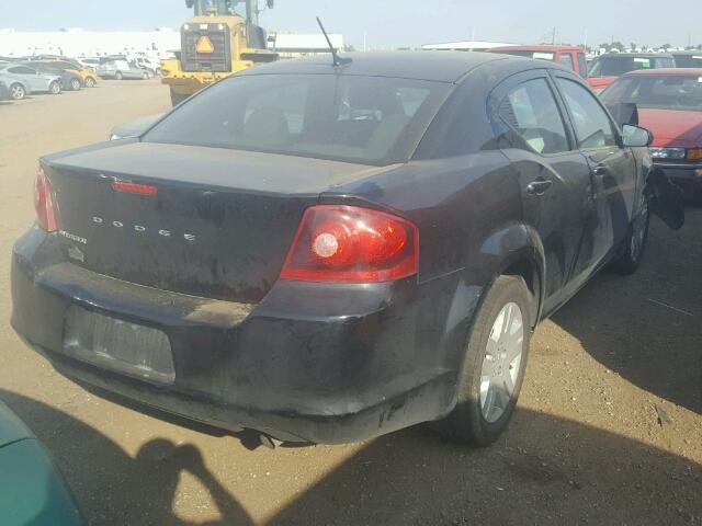 1C3CDZABXCN215130 - 2012 DODGE AVENGER BLACK photo 4