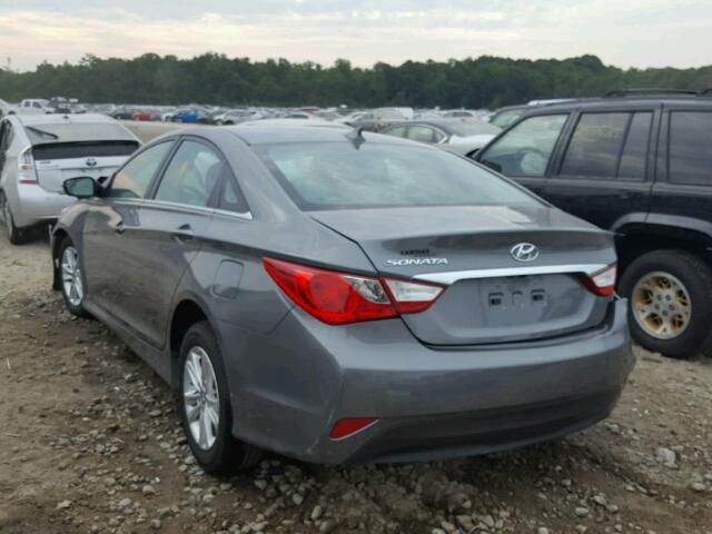 5NPEB4AC6EH863492 - 2014 HYUNDAI SONATA CHARCOAL photo 3