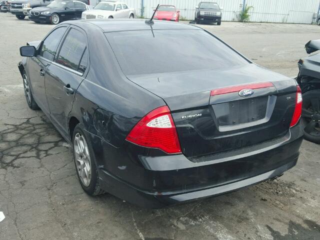 3FAHP0HA3AR324403 - 2010 FORD FUSION BLACK photo 3