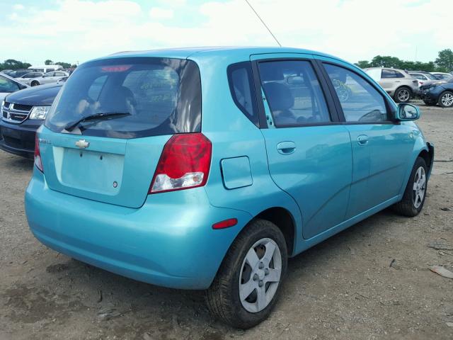 KL1TD62615B321957 - 2005 CHEVROLET AVEO BASE Mavi foto 4