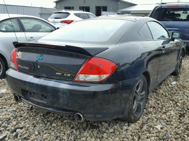 KMHHN65FX5U175209 - 2005 HYUNDAI TIBURON GT BLACK photo 4