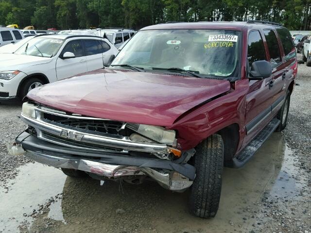 1GNEC16Z64J242503 - 2004 CHEVROLET SUBURBAN C BURGUNDY photo 2