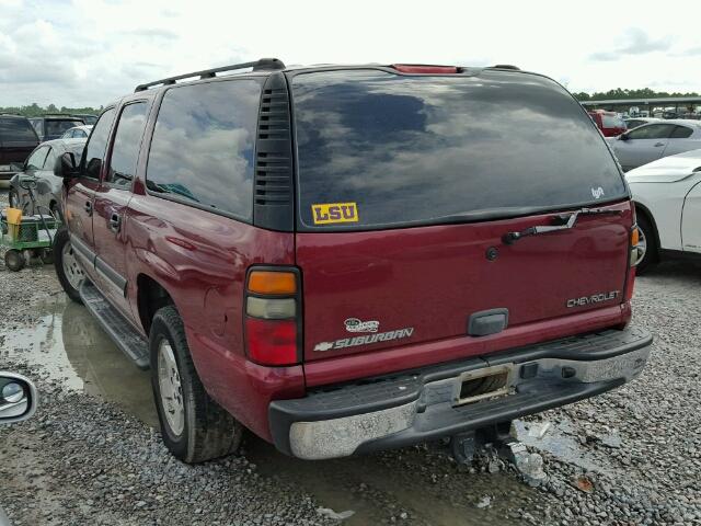 1GNEC16Z64J242503 - 2004 CHEVROLET SUBURBAN C BURGUNDY photo 3