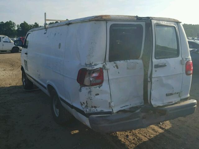 2B7HB11Y7YK101053 - 2000 DODGE RAM VAN B1 WHITE photo 3