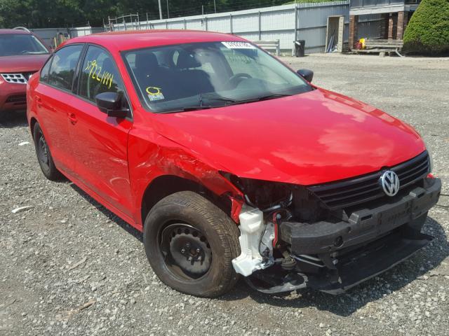 3VW1K7AJ1EM369384 - 2014 VOLKSWAGEN JETTA BASE Կարմիր լուսանկար 1