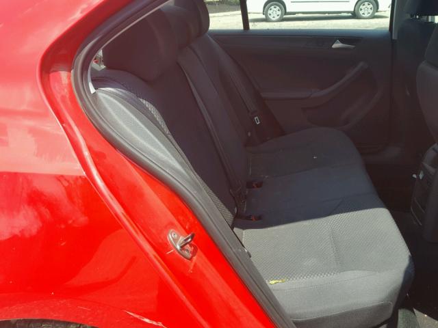 3VW1K7AJ1EM369384 - 2014 VOLKSWAGEN JETTA BASE Կարմիր լուսանկար 6