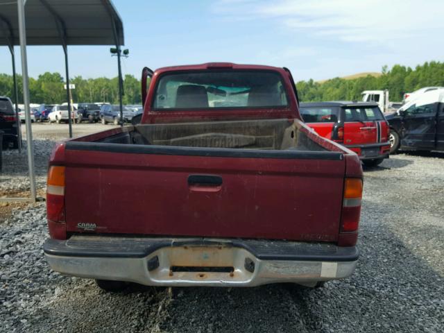 4TAPM62N8TZ204572 - 1996 TOYOTA TACOMA MAROON photo 6