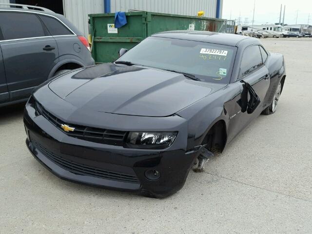 2G1FB1E38E9232364 - 2014 CHEVROLET CAMARO BLACK photo 2