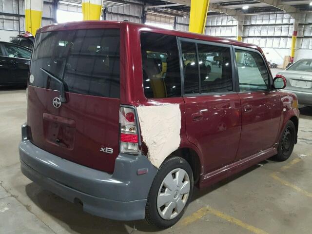 JTLKT334764103566 - 2006 TOYOTA SCION XB ბურგუნდია ფოტო 4