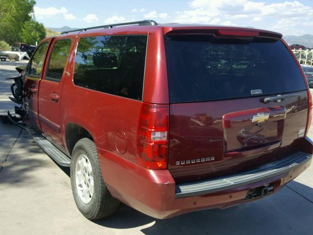 1GNFK16388J243130 - 2008 CHEVROLET SUBURBAN K MAROON photo 3