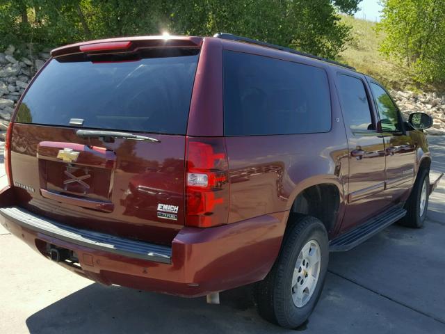 1GNFK16388J243130 - 2008 CHEVROLET SUBURBAN K MAROON photo 4