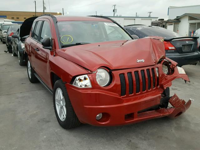 1J8FT47W07D420646 - 2007 JEEP COMPASS RED photo 1