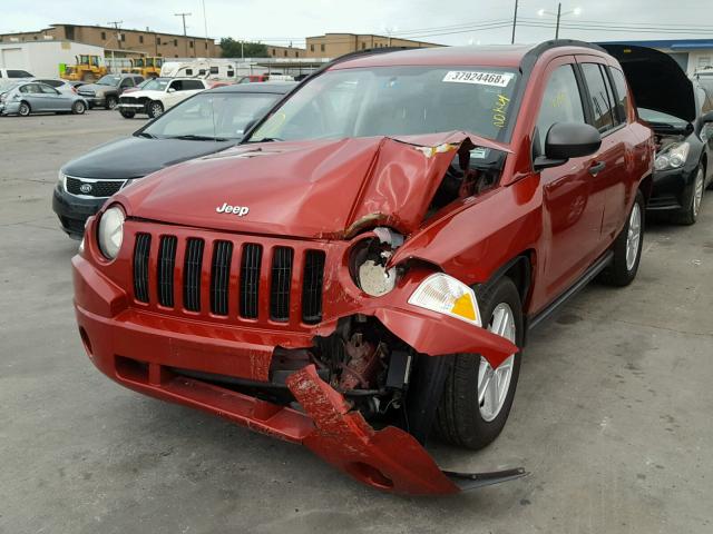 1J8FT47W07D420646 - 2007 JEEP COMPASS RED photo 2