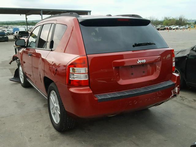 1J8FT47W07D420646 - 2007 JEEP COMPASS RED photo 3