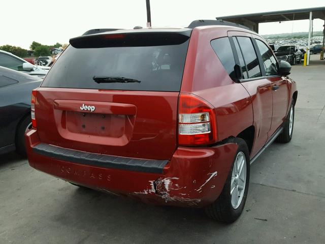 1J8FT47W07D420646 - 2007 JEEP COMPASS RED photo 4