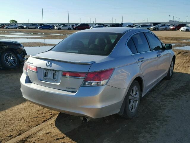 1HGCP2F6XCA129024 - 2012 HONDA ACCORD SE SILVER photo 4