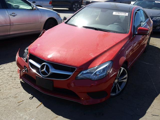 WDDKJ6FB2GF331662 - 2016 MERCEDES-BENZ E 400 RED photo 2