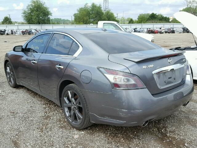 1N4AA5APXEC463575 - 2014 NISSAN MAXIMA S GRAY photo 3