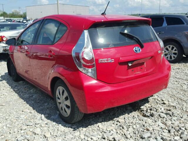 JTDKDTB35D1550848 - 2013 TOYOTA PRIUS C RED photo 3