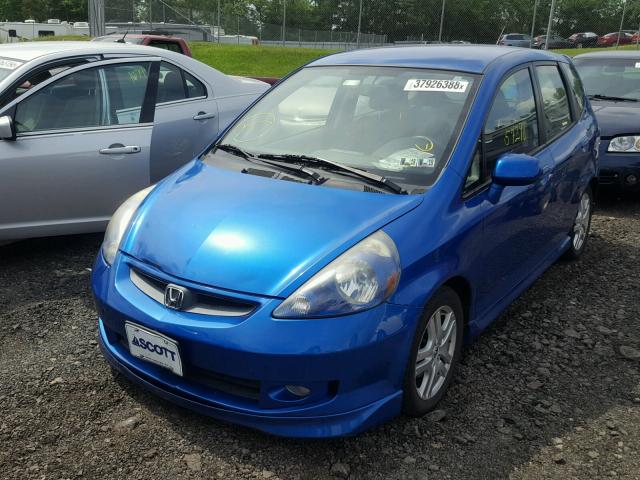 JHMGD386X8S046026 - 2008 HONDA FIT SPORT BLUE photo 2