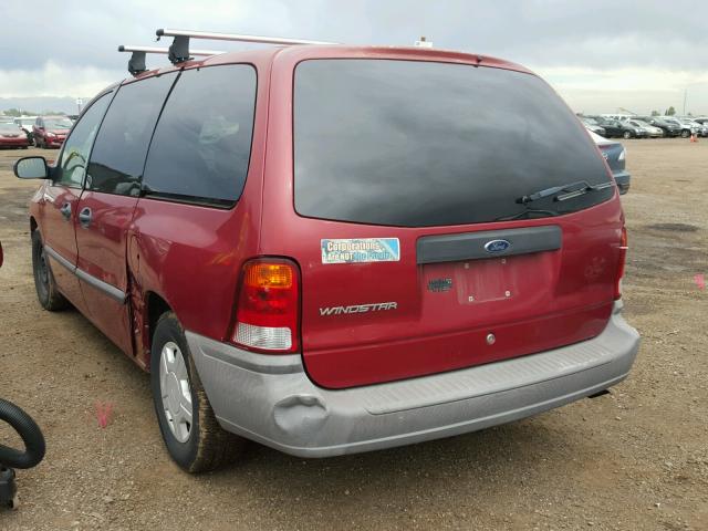 2FMDA50453BB32698 - 2003 FORD WINDSTAR W BURGUNDY photo 3