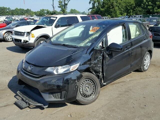 JHMGK5H54HS017095 - 2017 HONDA FIT LX BLACK photo 2