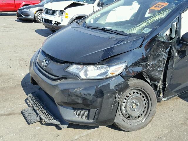 JHMGK5H54HS017095 - 2017 HONDA FIT LX أسود صورة 9