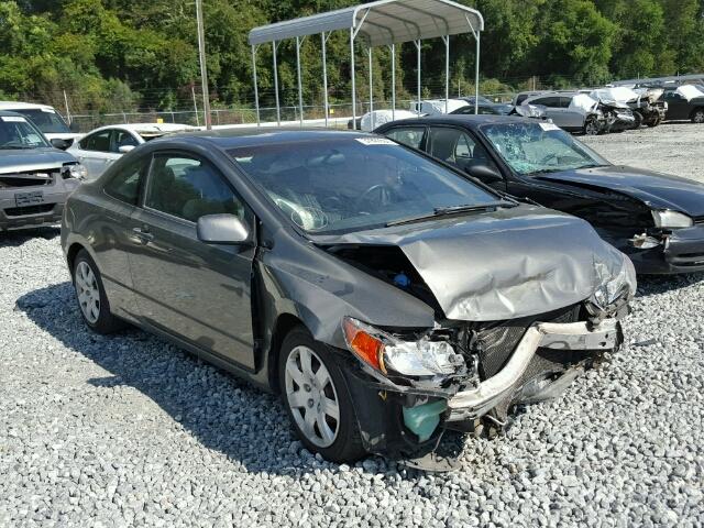 2HGFG12647H522148 - 2007 HONDA CIVIC LX GRAY photo 1