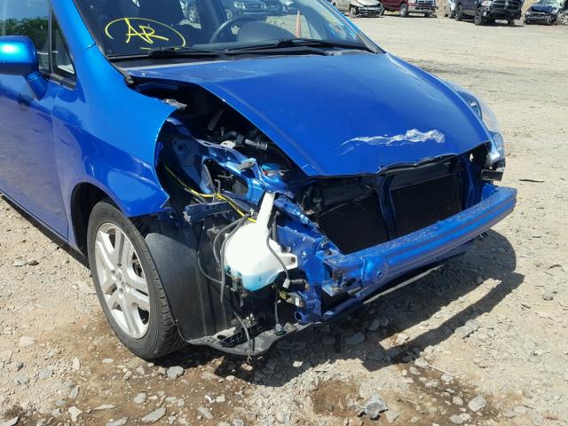 JHMGD37637S048734 - 2007 HONDA FIT S BLUE photo 9