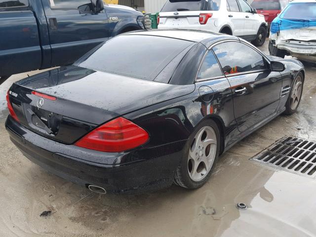 WDBSK75F54F067574 - 2004 MERCEDES-BENZ SL 500 BLACK photo 4