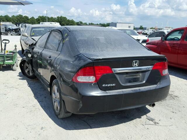 19XFA1F62AE050609 - 2010 HONDA CIVIC BLACK photo 3