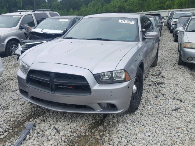 2C3CDXAT1EH367046 - 2014 DODGE CHARGER PO GRAY photo 2