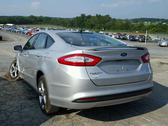 3FA6P0HR5DR123880 - 2013 FORD FUSION SILVER photo 3