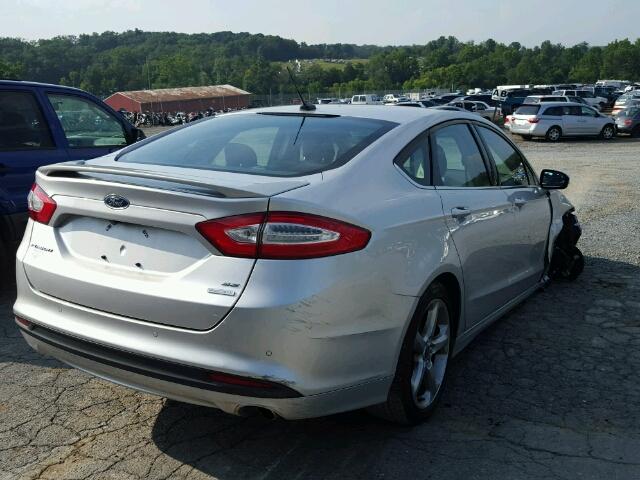 3FA6P0HR5DR123880 - 2013 FORD FUSION SILVER photo 4