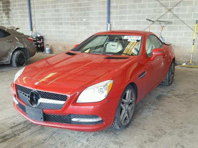 WDDPK4HA2CF035496 - 2012 MERCEDES-BENZ SLK 250 RED photo 2