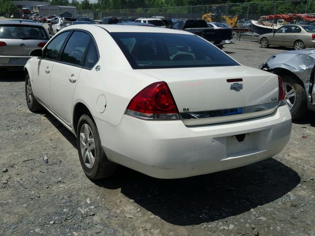 2G1WB55K289145918 - 2008 CHEVROLET IMPALA LS WHITE photo 3