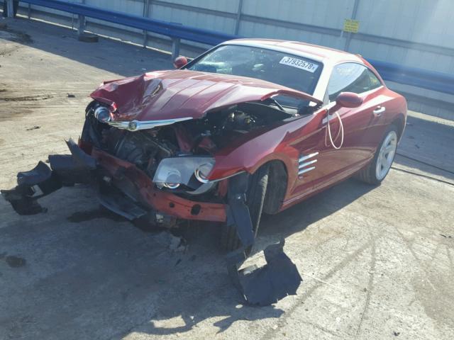 1C3AN69L56X068790 - 2006 CHRYSLER CROSSFIRE RED photo 2