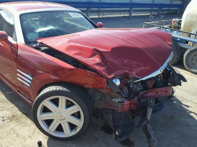 1C3AN69L56X068790 - 2006 CHRYSLER CROSSFIRE RED photo 9