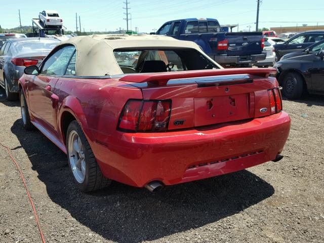 1FAFP45X01F254203 - 2001 FORD MUSTANG GT RED photo 3