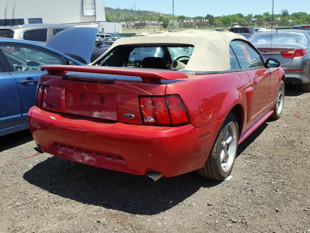 1FAFP45X01F254203 - 2001 FORD MUSTANG GT RED photo 4