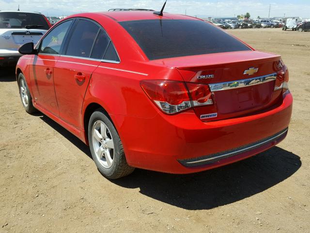 1G1PF5SC3C7119165 - 2012 CHEVROLET CRUZE LT RED photo 3