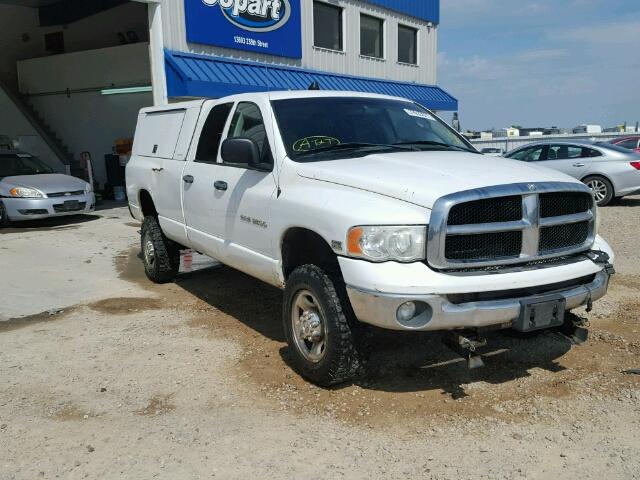 3D7KS28DX5G857439 - 2005 DODGE RAM 2500 S WHITE photo 1