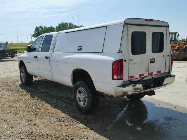 3D7KS28DX5G857439 - 2005 DODGE RAM 2500 S WHITE photo 3