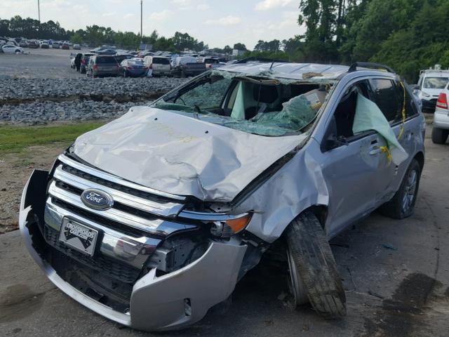 2FMDK4JC7DBB37366 - 2013 FORD EDGE SEL SILVER photo 2