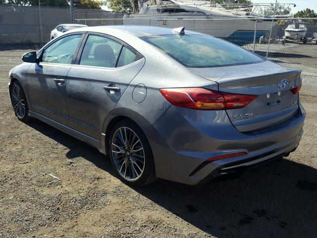 KMHD04LB9JU612970 - 2018 HYUNDAI ELANTRA SP GRAY photo 3