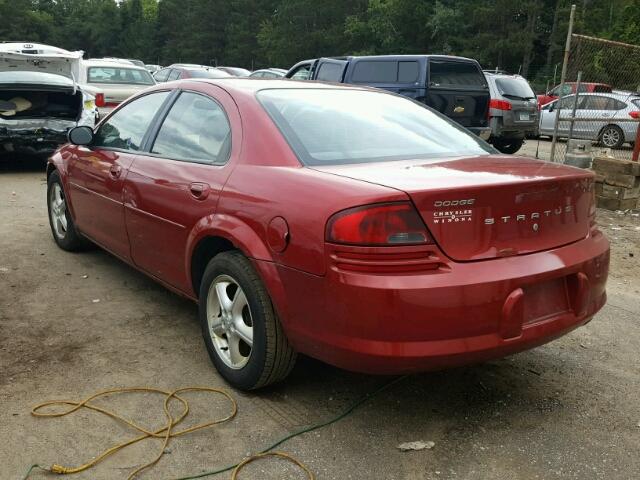 1B3EL46X05N651570 - 2005 DODGE STRATUS SX RED photo 3