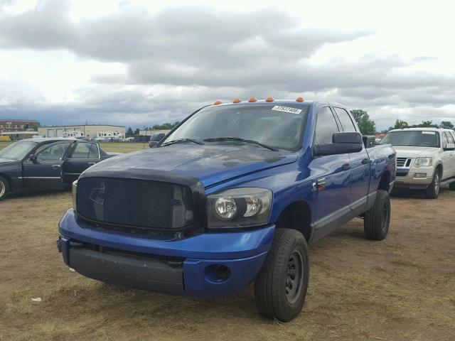 3D7KS28CX7G750417 - 2007 DODGE RAM 2500 S BLUE photo 2