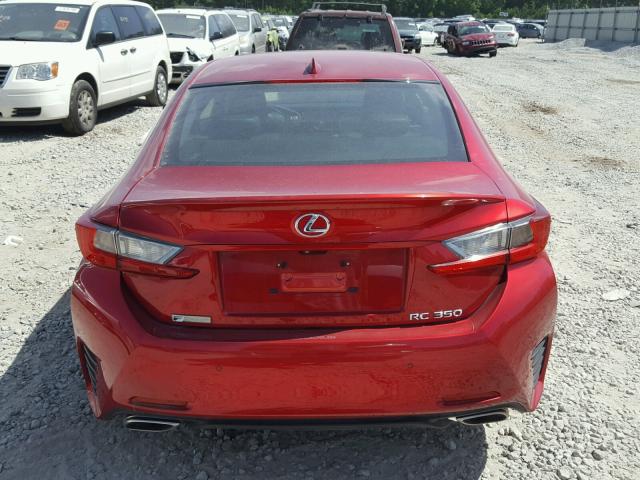 JTHHE5BC2F5001783 - 2015 LEXUS RC 350 RED photo 9