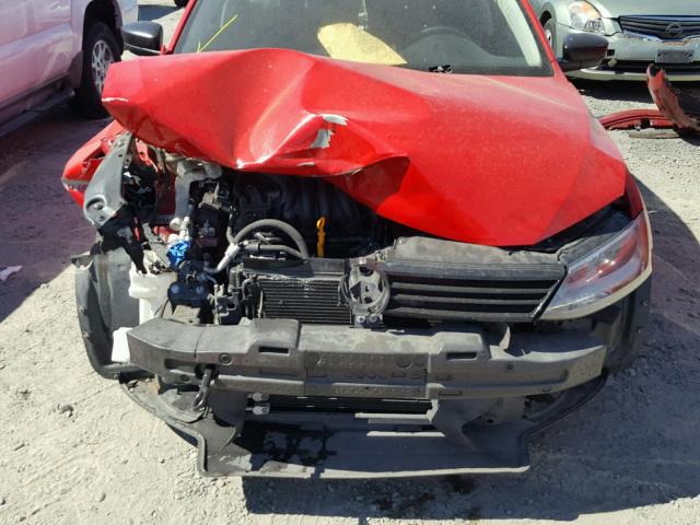 3VW2K7AJ9DM264336 - 2013 VOLKSWAGEN JETTA BASE 红色 照片 7