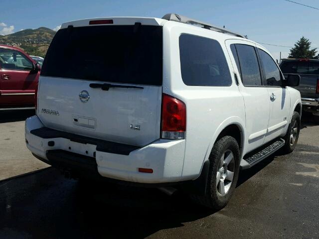 5N1AA08C88N617284 - 2008 NISSAN ARMADA WHITE photo 4